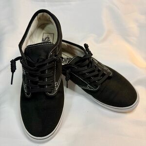 Vans Black and White Canvas Sneakers
